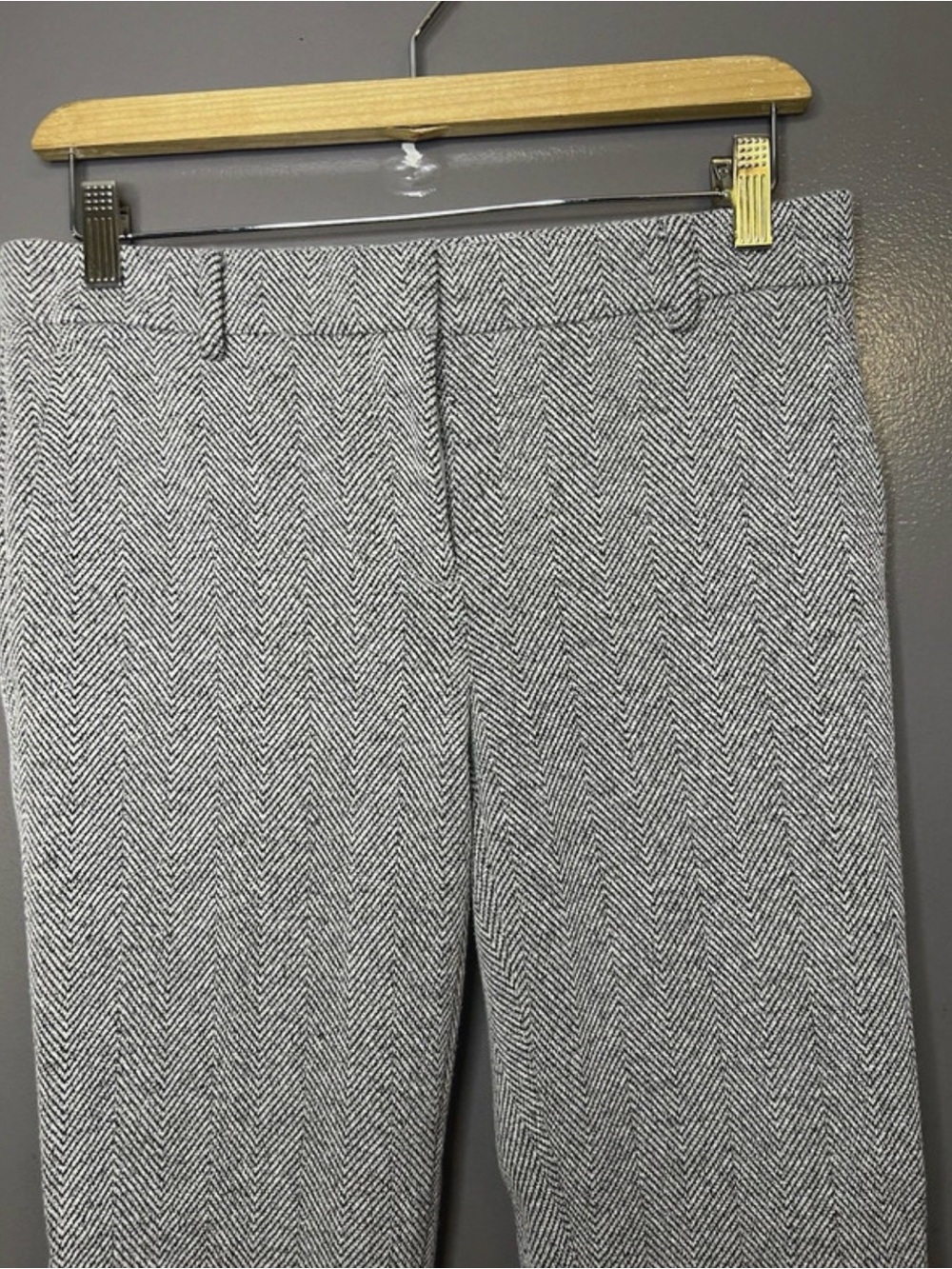 Ann Taylor Women’s Gray Herringbone Dress Pants